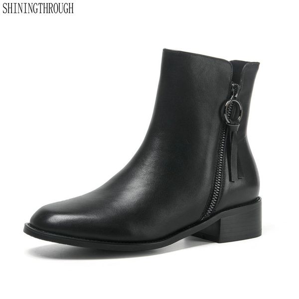 genuine leather women low heels western boots zipper autumn winter ladies shoes woman ankle boots large size 41 42 43, Black
genuine leather women low heels western boots zipper autumn winter ladies shoes woman ankle boots large size 41 42 43, Black