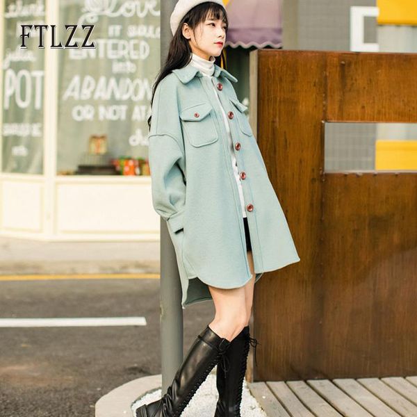 2019 new women khaki wool coat outerwear autumn winter single breasted meidum long woolen coats ladies korean loose jackets, Black
2019 new women khaki wool coat outerwear autumn winter single breasted meidum long woolen coats ladies korean loose jackets, Black
