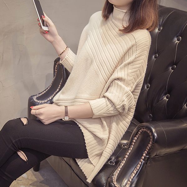 new high -quality women's turtleneck sweater fashion shoulder asymmetrical collapse loose pullover casual sweaters f74, White;black
new high -quality women's turtleneck sweater fashion shoulder asymmetrical collapse loose pullover casual sweaters f74, White;black