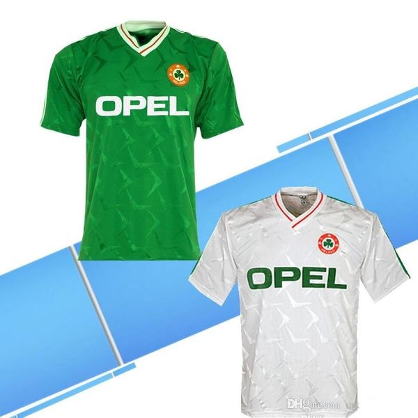 1990 1992 ireland retro home away soccer jerseys republic of ireland national team jersey 90 world cup soccer shirt green football shirts, Black;yellow 
1990 1992 ireland retro home away soccer jerseys republic of ireland national team jersey 90 world cup soccer shirt green football shirts, Black;yellow
