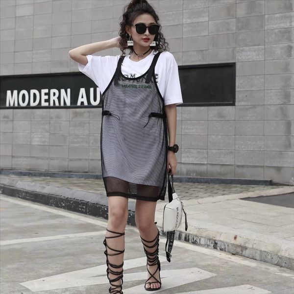 2020 xia kuansong fashion wo-piece women's dress piece se large edition t women's large edition t, White
2020 xia kuansong fashion wo-piece women's dress piece se large edition t women's large edition t, White