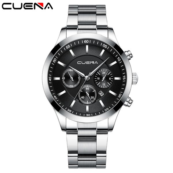 cuena new watch men mens watches sports full stainless steel waterproof business quartz watch relogio masculino, Slivery;brown
cuena new watch men mens watches sports full stainless steel waterproof business quartz watch relogio masculino, Slivery;brown