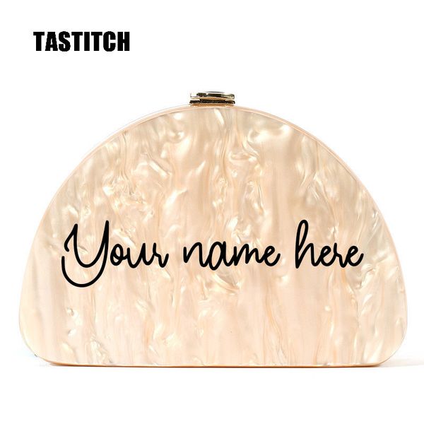 personalized acrylic bag new unique semicircle acrylic bag women messenger shoulder pearlescent evening clutches handbags 
personalized acrylic bag new unique semicircle acrylic bag women messenger shoulder pearlescent evening clutches handbags