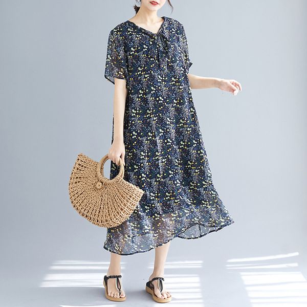 johnature casual chiffon floral print looose japanese dress summer new women clothing bow collar short sleeve women dresses 2019, Black;gray
johnature casual chiffon floral print looose japanese dress summer new women clothing bow collar short sleeve women dresses 2019, Black;gray