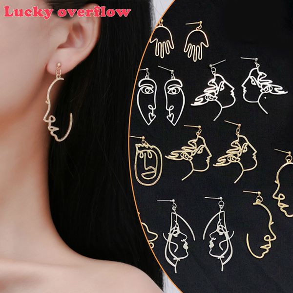 luckyoverflow girls face shape earrings retro metal fashion abstract hollow out dangle women earring gift jewelry ce05114, Silver
luckyoverflow girls face shape earrings retro metal fashion abstract hollow out dangle women earring gift jewelry ce05114, Silver