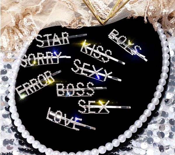 10pcs new wedding hair accessories capital english letter fashion hair clip rhinestones crtstal silvery women hairpin gifts, Golden;silver
10pcs new wedding hair accessories capital english letter fashion hair clip rhinestones crtstal silvery women hairpin gifts, Golden;silver