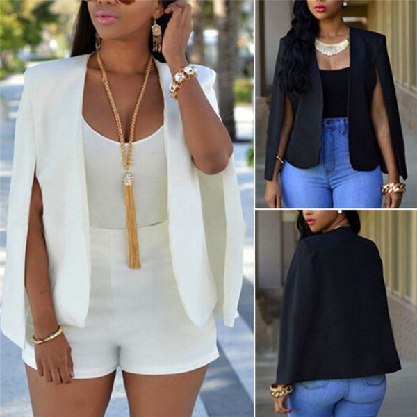 summer fall women short cloak blazer coat cape cardigan jacket slim office simple white blazer coat suit black jacket outwear, White;black
summer fall women short cloak blazer coat cape cardigan jacket slim office simple white blazer coat suit black jacket outwear, White;black