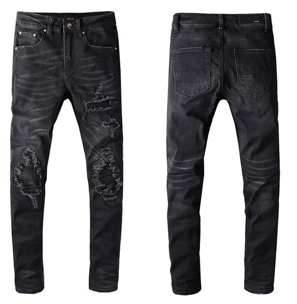 european standing men's jeans, men's jeans, a pair of skinny jeans and black embroidered skulls#0101, Blue
european standing men's jeans, men's jeans, a pair of skinny jeans and black embroidered skulls#0101, Blue