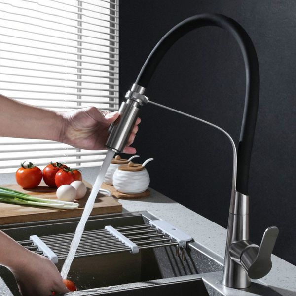 Stainless Steel Black Hose Kitchen Faucet Double Functions Sprayer Pull Out Kitchen Water Mixer Brushed Tap Ware White Red Green
Stainless Steel Black Hose Kitchen Faucet Double Functions Sprayer Pull Out Kitchen Water Mixer Brushed Tap Ware White Red Green