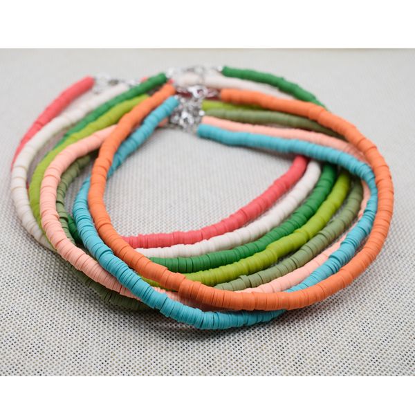 boho fashion colorful choker necklace jewelry handmade polymer clay necklace women beach jewelry gift, Silver
boho fashion colorful choker necklace jewelry handmade polymer clay necklace women beach jewelry gift, Silver