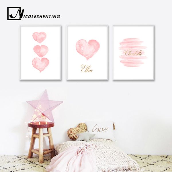 watercolor pink heart wall art canvas print personalized name custom poster nursery painting picture kids bedroom decoration
watercolor pink heart wall art canvas print personalized name custom poster nursery painting picture kids bedroom decoration