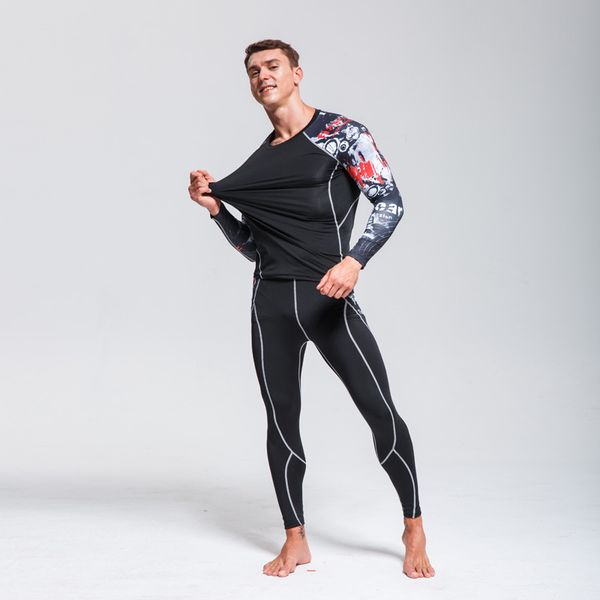 new thermal underwear set quick-drying t-shirt training jogging union leggings suit 2019 autumn winter new brand sporting goods, White;black
new thermal underwear set quick-drying t-shirt training jogging union leggings suit 2019 autumn winter new brand sporting goods, White;black