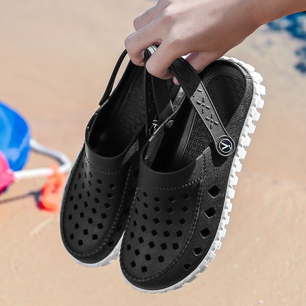 2019 men's sandals summer men's shoes breathable hiking beach sports slippers outdoor shoes baotou half support, Black
2019 men's sandals summer men's shoes breathable hiking beach sports slippers outdoor shoes baotou half support, Black