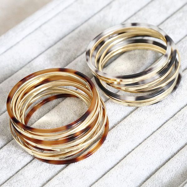round bangle acetate resin metal ring bracelet women jewelry vintage fashion charms multi-layer decoration lady acrylic, Black
round bangle acetate resin metal ring bracelet women jewelry vintage fashion charms multi-layer decoration lady acrylic, Black