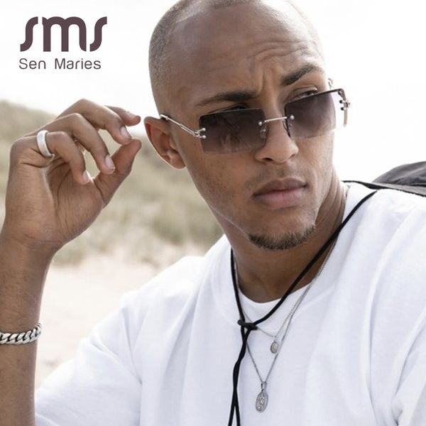 sunglasses small rectangle rimless men women brand designer fashion metal square sun glasses gray female summer beach eyewear, White;black
sunglasses small rectangle rimless men women brand designer fashion metal square sun glasses gray female summer beach eyewear, White;black