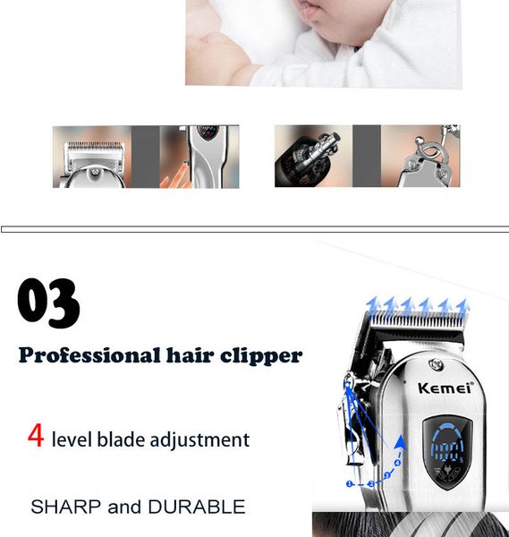 kemei 2010 professional gold hair clippers clipper 4 lever blade adjustment lcd display beard trimmer newclipper pzwdh
kemei 2010 professional gold hair clippers clipper 4 lever blade adjustment lcd display beard trimmer newclipper pzwdh