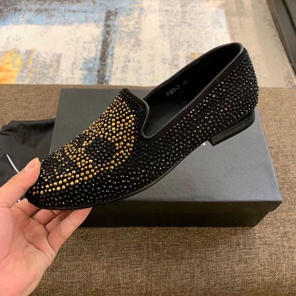 casual shoes designer fashion men brand new black crystal strass slip on flats shoes 100% real p
casual shoes designer fashion men brand new black crystal strass slip on flats shoes 100% real p