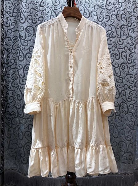 autumn and winter 2019 new women's solid color decorative embroidery lotus leaf swing long sleeve dress 1213, Black;gray
autumn and winter 2019 new women's solid color decorative embroidery lotus leaf swing long sleeve dress 1213, Black;gray