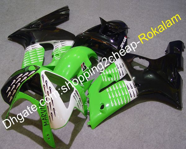 motorcycle part for kawasaki fairing kit 2003 2004 zx6r zx 6r 636 zx-6r 03 04 motorbike shell green white black (injection molding)
motorcycle part for kawasaki fairing kit 2003 2004 zx6r zx 6r 636 zx-6r 03 04 motorbike shell green white black (injection molding)