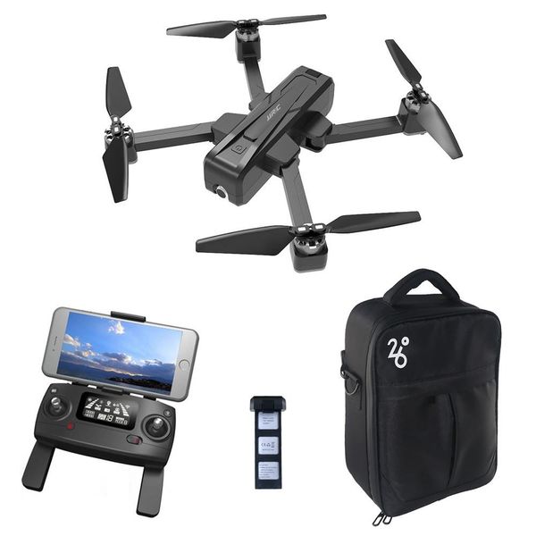 jjrc x11 2k 5g wifi fpv gps foldable rc drone with single-axis gimbal follow me mode rtf - two batteries with bag
