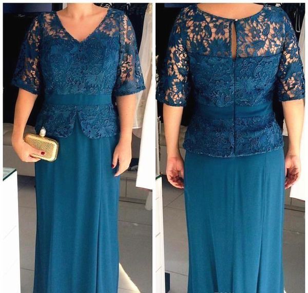 half sleeves mother of the bride dresses chiffon lace formal groom godmother evening wedding party guests gowns plus size custom made, Black;red
half sleeves mother of the bride dresses chiffon lace formal groom godmother evening wedding party guests gowns plus size custom made, Black;red