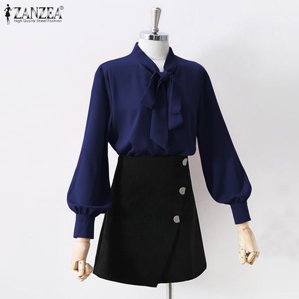 stylish women blouse zanzea elegant long sleeve bow tie shirt spring solid tunic female lace up blusas femininas blouses, White
stylish women blouse zanzea elegant long sleeve bow tie shirt spring solid tunic female lace up blusas femininas blouses, White