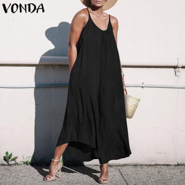rompers women jumpsuits vonda sleeveless solid color elegant casual pants loose playsuits plus size bohemian overalls, Black;white
rompers women jumpsuits vonda sleeveless solid color elegant casual pants loose playsuits plus size bohemian overalls, Black;white