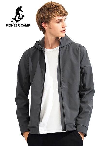 pioneer camp hooded waterproof jacket men brand clothing windbreaker casual solid soft shell coat male black grey ajk702377, Black;brown
pioneer camp hooded waterproof jacket men brand clothing windbreaker casual solid soft shell coat male black grey ajk702377, Black;brown