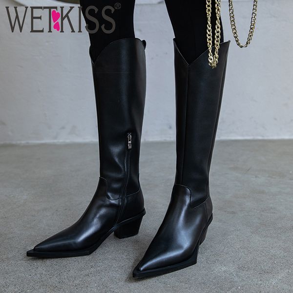 wetkiss western boots women cow leather mid-calf boot female cowboy shoes ladies pointed toe high heels shoes women winter 2020, Black
wetkiss western boots women cow leather mid-calf boot female cowboy shoes ladies pointed toe high heels shoes women winter 2020, Black