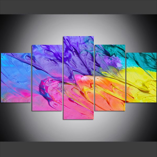 5 piece large size canvas wall art pictures creative color stains art print oil painting for living room
5 piece large size canvas wall art pictures creative color stains art print oil painting for living room