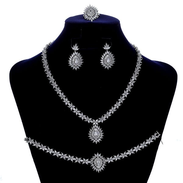 jewelry sets hadiyana waterdrops bridal wedding party necklace earrings ring and bracelet set zircon cny0114 conjunto de joyas, Silver
jewelry sets hadiyana waterdrops bridal wedding party necklace earrings ring and bracelet set zircon cny0114 conjunto de joyas, Silver