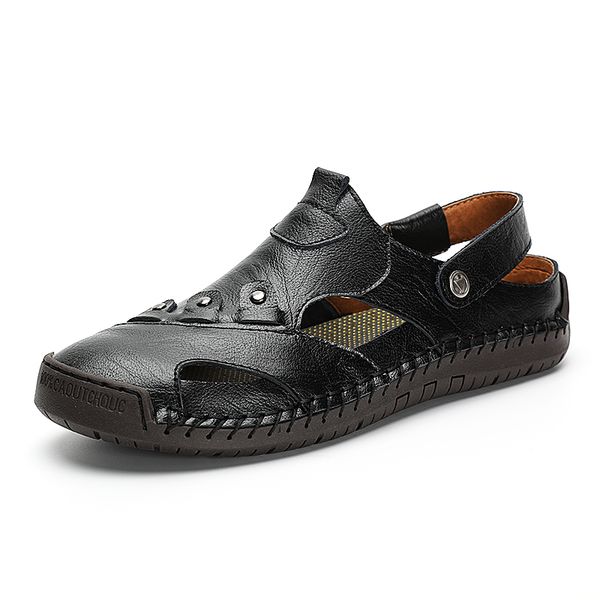 men sandals summer fashion beach shoes genuine leather sandals men breathable casual man flats shoes zapatos hombre big size 48, Black
men sandals summer fashion beach shoes genuine leather sandals men breathable casual man flats shoes zapatos hombre big size 48, Black