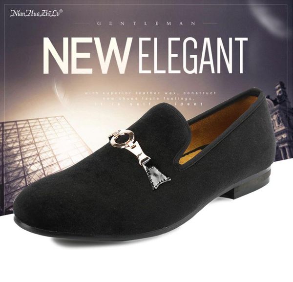 men shoes handmade men velvet shoes smoking slippers with classic fashion breathable party and wedding mens loafers big size, Black
men shoes handmade men velvet shoes smoking slippers with classic fashion breathable party and wedding mens loafers big size, Black