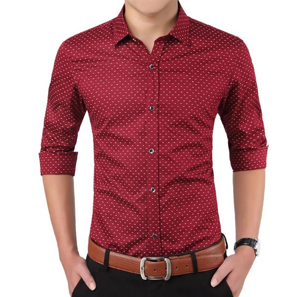 men's casual shirts cotton polka dot slim dress shirt long sleeve male social business formal clothing, White;black
men's casual shirts cotton polka dot slim dress shirt long sleeve male social business formal clothing, White;black