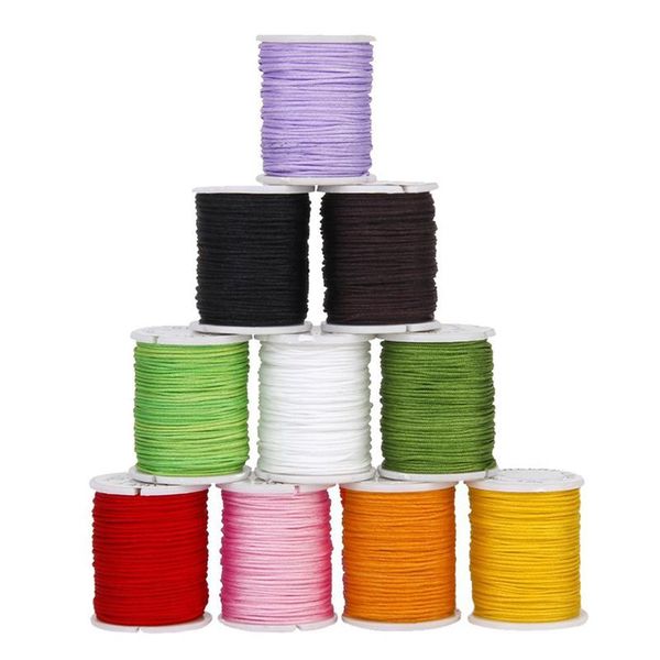 10 colors 0.8/1mm nylon hand knitting cord string beading thread for jewellery making, Black;white
10 colors 0.8/1mm nylon hand knitting cord string beading thread for jewellery making, Black;white