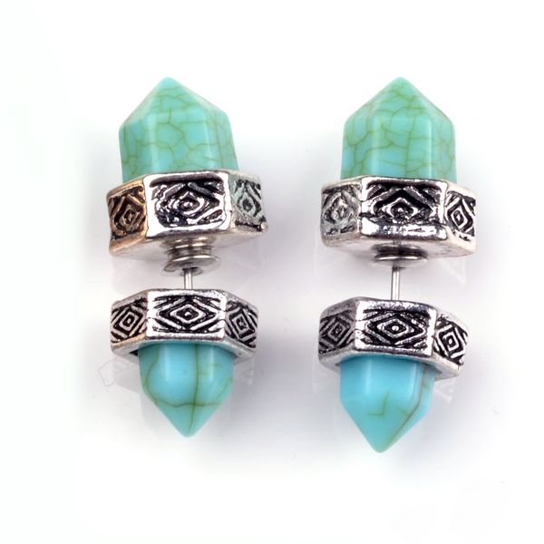 turquoise double-sided earrings accessories men and women gold and silver stainless steel fashion glamour designer earrings, Golden
turquoise double-sided earrings accessories men and women gold and silver stainless steel fashion glamour designer earrings, Golden