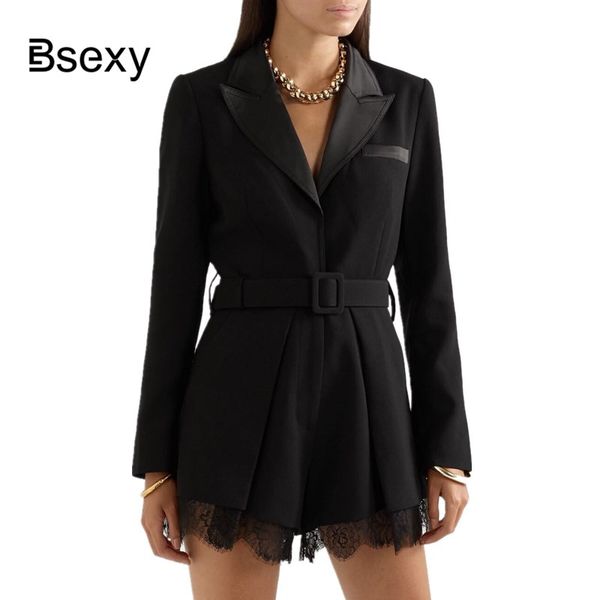 elegant ladies black playsuit office wear belt deep v-neck straight self portrait rompers women lace blazer jumpsuit, Black;white
elegant ladies black playsuit office wear belt deep v-neck straight self portrait rompers women lace blazer jumpsuit, Black;white