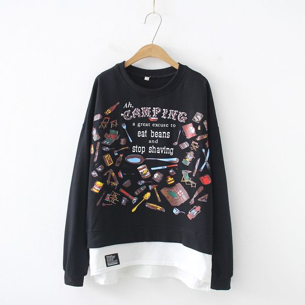 2019 spring new style long sleeve crew neck korean-style tableware jigsaw puzzle printed versatile women's dress mock two-piece, Black
2019 spring new style long sleeve crew neck korean-style tableware jigsaw puzzle printed versatile women's dress mock two-piece, Black