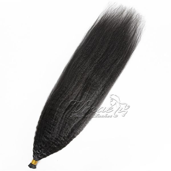 mongolian 1g strand 100g natural color pre bonded afro kinky curly deep wave yaki keratin fusion i tip virgin human hair extensions, Black
mongolian 1g strand 100g natural color pre bonded afro kinky curly deep wave yaki keratin fusion i tip virgin human hair extensions, Black
