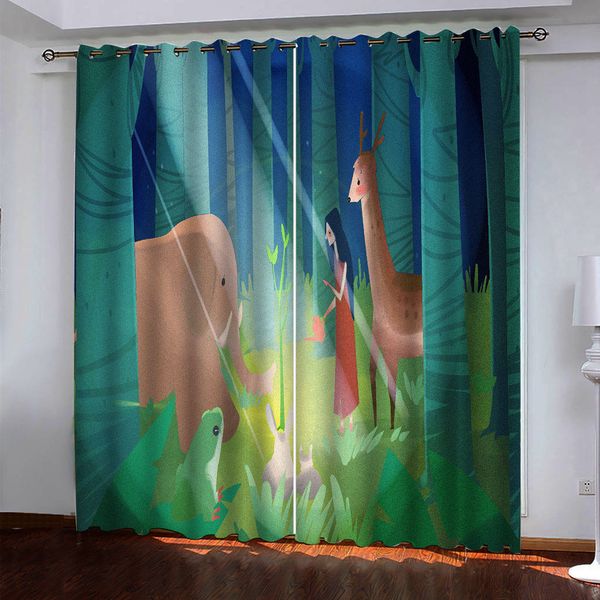 green cartains cartoon kids curtains bedroom living room windproof thickening blackout fabric
green cartains cartoon kids curtains bedroom living room windproof thickening blackout fabric