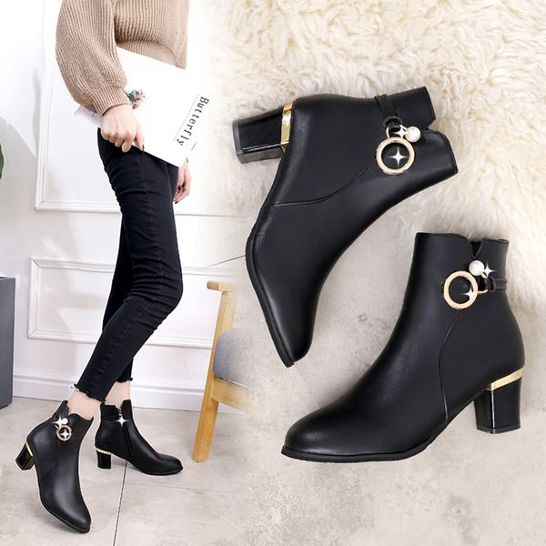 boots women new 2019 shoes woman winter shoes lace up round toe booties ladies low heels booties 2020 rubber autumn mid calf, Black
boots women new 2019 shoes woman winter shoes lace up round toe booties ladies low heels booties 2020 rubber autumn mid calf, Black