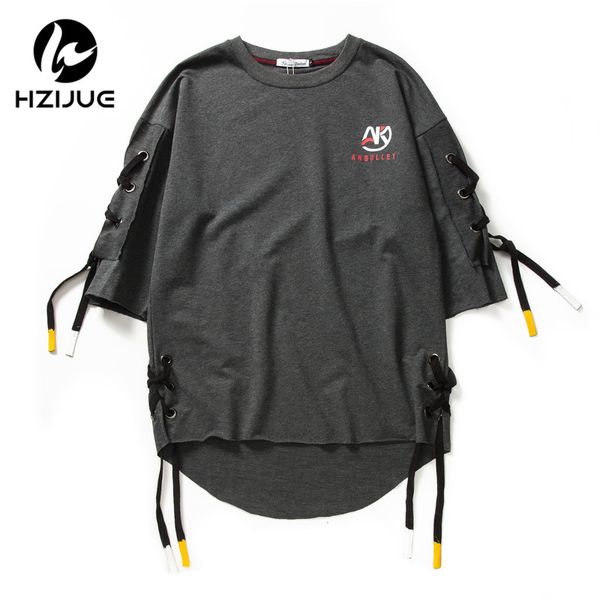 hzijue new arrival men fashion short sleeve side bandage t shirt boys hip hop tee shirts loose street wear swag male clothes, White;black
hzijue new arrival men fashion short sleeve side bandage t shirt boys hip hop tee shirts loose street wear swag male clothes, White;black