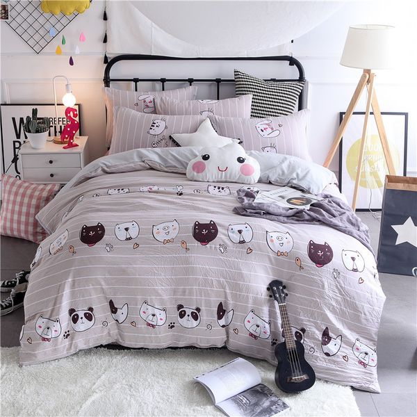 spring autumn bedding four-piece thickened washed cotton grinding wool bed sheets invisible zipper quilt cover kit stylish simpl
spring autumn bedding four-piece thickened washed cotton grinding wool bed sheets invisible zipper quilt cover kit stylish simpl