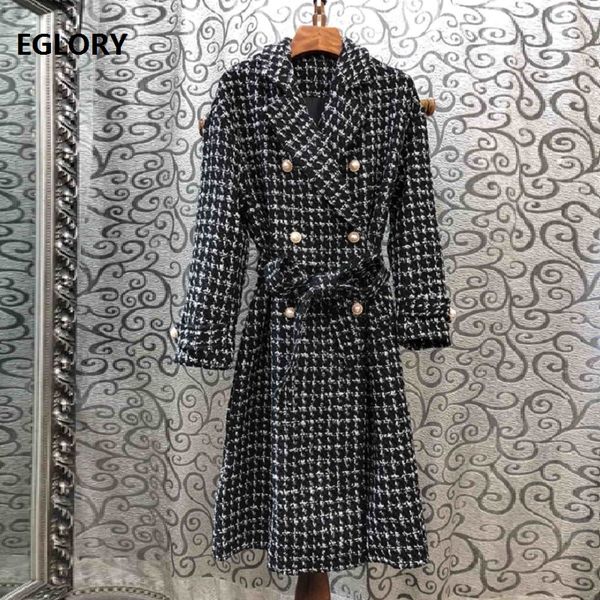 long wool coat 2019 autumn winter outerwear coats women golden beading button long sleeve warm wool blend coats, Black
long wool coat 2019 autumn winter outerwear coats women golden beading button long sleeve warm wool blend coats, Black