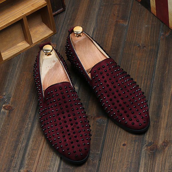 fashion men's punk studded rivet spike suede pointy loafer casual dress shoes flats shoes size 38-43, Black
fashion men's punk studded rivet spike suede pointy loafer casual dress shoes flats shoes size 38-43, Black