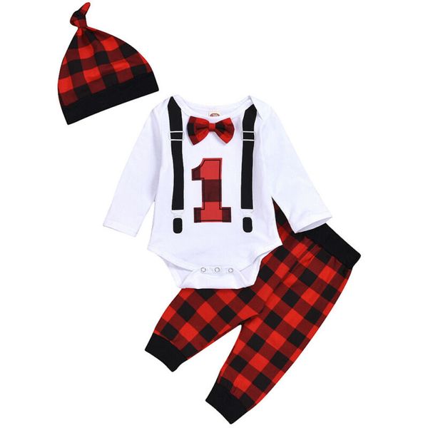 0-18 months baby boy girl clothes sets newborn first christmas bow long sleeve letter bodysuits plaid pant hat outfit set, White
0-18 months baby boy girl clothes sets newborn first christmas bow long sleeve letter bodysuits plaid pant hat outfit set, White