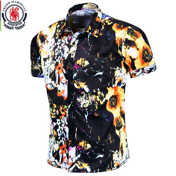 fredd marshall 2019 summer fashion beach hawaiian shirt men short sleeve holiday vacation clothing men casual floral shirt 55896, White;black
fredd marshall 2019 summer fashion beach hawaiian shirt men short sleeve holiday vacation clothing men casual floral shirt 55896, White;black