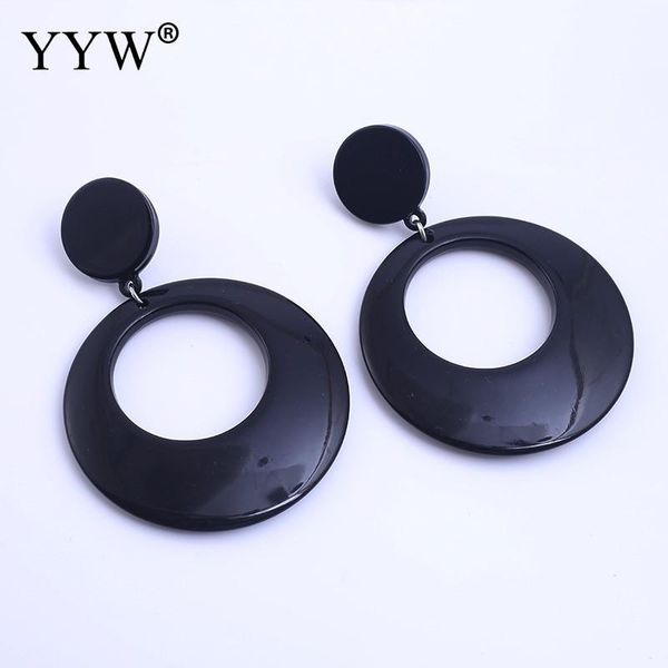 fashion jewelry acetate sheet donuts big size dangle earrings stainless steel post pin 1 pair for women black white, Silver
fashion jewelry acetate sheet donuts big size dangle earrings stainless steel post pin 1 pair for women black white, Silver