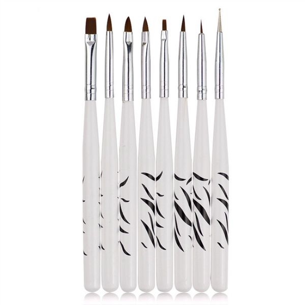 8pcs professional zebra uv gel pen brush nail art acrylic 8 size flat brush pen dotting drawing paint salon tool set, Yellow
8pcs professional zebra uv gel pen brush nail art acrylic 8 size flat brush pen dotting drawing paint salon tool set, Yellow