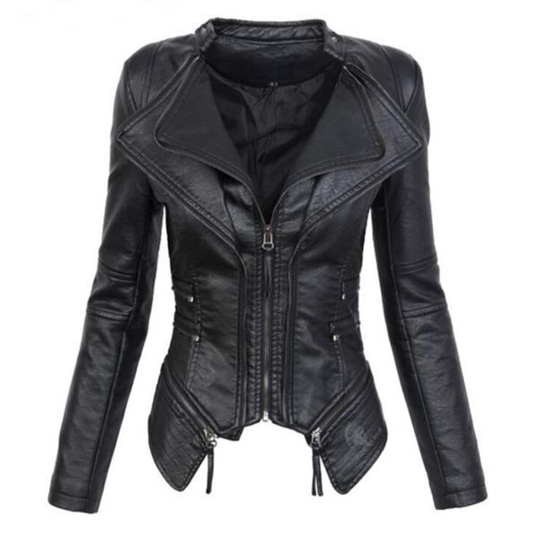 women's jackets plus size 3xl leather women 2021 autumn winter fashion motorcycle mandarin collar pu female outwear coat, Black;brown
women's jackets plus size 3xl leather women 2021 autumn winter fashion motorcycle mandarin collar pu female outwear coat, Black;brown